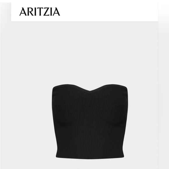 Aritzia Babaton Sculpt Knit Sweetheart Ribbed Tube Top in Black – Size XS - Picture 7 of 16